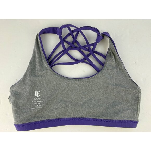 Born Primitive Vitality Sports Bra Purple Strappy Back Size Extra Small - Picture 6 of 10
